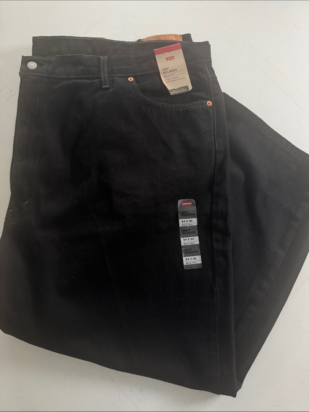 Black Levis Jeans Mens 54 30 Relaxed Fit 550